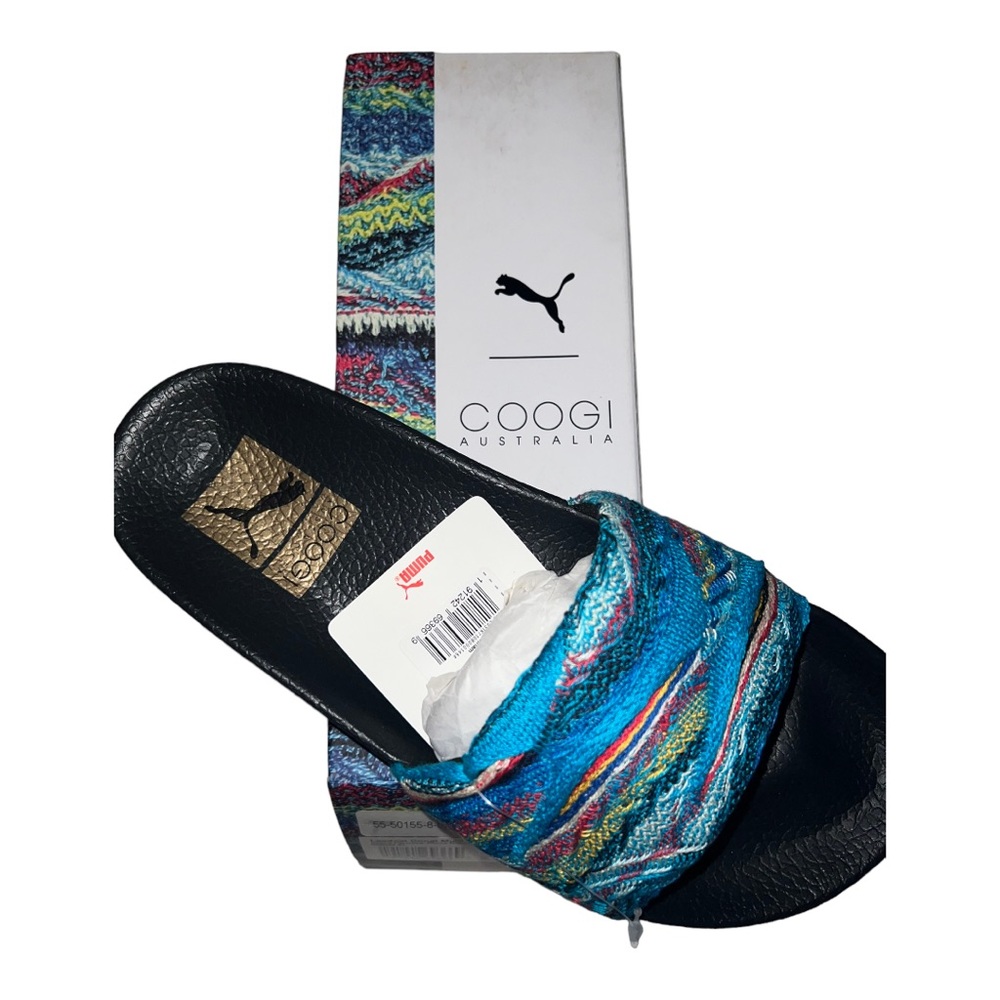 NWT Puma Black 7.5-Island Paradise-Leadcat Coogi Multi Wn’s Slides/Sandals